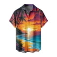 thumbnail image 6 of Yaoyar Mens Hawaiian Printed Short Sleeve Shirts Tropical Floral Button Down Aloha Holiday Shirt Vacation Casual Beach Clothings, 6 of 6