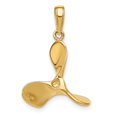 thumbnail image 3 of Real 14kt Yellow Gold Polished 3-D Propeller Pendant; for Adults and Teens; for Women and Men, 3 of 5