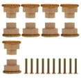 thumbnail image 4 of MasteelfCA 10Pcs Rattan Dresser Knobs Round Wooden Drawer Knobs Cabinets Handles Pulls, 4 of 8