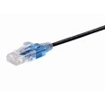 thumbnail image 1 of Monoprice Cat6A Cable De Conexión Negro De 14 Pies Utp 30Awg 10G Cable Ethernet De La Serie Rj45 Slimrun De Cobre Desnudo Puro Sin Enganches, 1 of 4