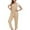 Khaki, variant on Diufon Sleeveless Womens Bodysuits Solid Color Playsuits Square Neck Adjustment Strap Playsuits