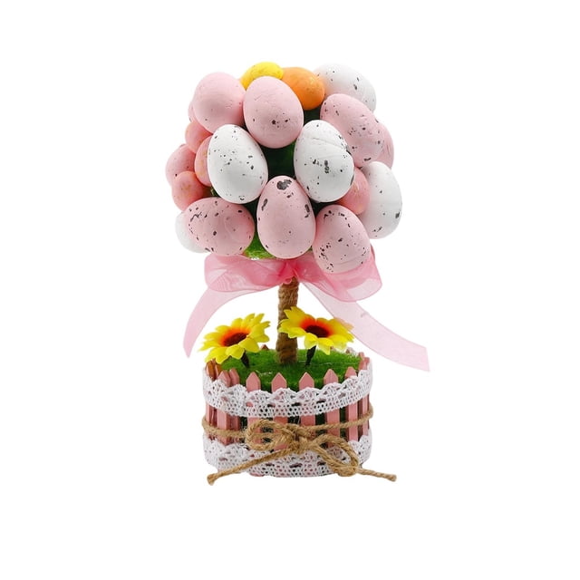 zhangmingg Easter Egg Tree Desktop Ornament Decorative Centerpiece for Festive Display