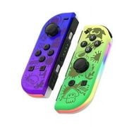 Ababeny Joy-con with Colorful RGB Light Splatoon 3 for Nintendo Switch,Joypad for Nintendo Switch Replacement, Support Dual Vibration/Motion Control