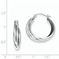 thumbnail image 2 of Sterling Silver Rhodium Plated Hoop Earrings QE8403, 2 of 2