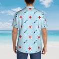 thumbnail image 4 of Balery Syringe And Red Cross Camisas hawaianas de manga corta para hombre, camisas playeras de corte holgado, camisas de vacaciones con botones,Medium, 4 of 7