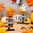 thumbnail image 5 of Halloween Wooden Ornaments Tree Shape Pumpkin Letter Halloween Ornaments for Haunted House Festival Party Dining Table Decor, 5 of 8