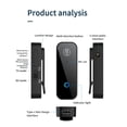 thumbnail image 2 of Receptor de audio para automóvil inalámbrico AUX 3 en 1 compatible con Bluetooth V5.1 Transmisor jack de 3,5 mm Adaptador de auriculares portátil para el hogar manos libres Advancent EL005075-00B, 2 of 2