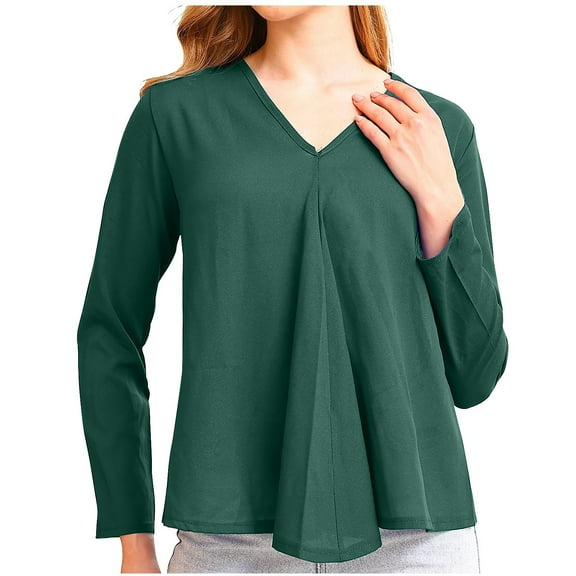 Inleife Womens Shirts Women's Solid V-Neck Hollow Out Short Sleeved T-Shirt Top Short Sleeved Round Neck Top/shirt