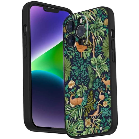 Nature-Art-Textile-1 Phone Case, Degined for iPhone 14 Pro Case Men Women, Flexible Silicone Shockproof Case for iPhone 14 Pro