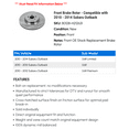 thumbnail image 2 of Front Brake Rotor - Compatible with 2010 - 2014 Subaru Outback 2011 2012 2013, 2 of 2