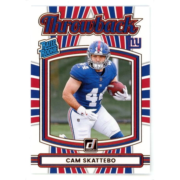 NFL 2025 Panini Donruss Football Rated Rookies Throwback Cam Skattebo #36