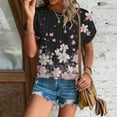 thumbnail image 2 of Women Sales Today Clothes Women Short Sleeve Tops Casual Crewneck Graphic Tshirt Summer Graphic Tshrits Lightweight Tee Shirts, 2 of 7