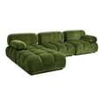 thumbnail image 3 of Jennifer Taylor Home Marcel 109.5" Bubble Modular Modern 4-Piece Reversible Sectional Sofa, Olive Green Performance Velvet, 3 of 9