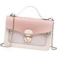 thumbnail image 1 of Women Chain Bag Square Handheld Leather Bag Cute Crossbody Bag For Students Girls Pink Storage Tools, 1 of 5