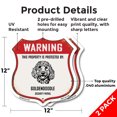 thumbnail image 2 of Warning This Property is Protected by Goldendoodle (2 Pack) 12 inch X 12 inch Shield-Shaped Rust-Free Aluminum Metal Signs Weather Resistant Made in the USA, 2 of 6