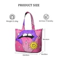 thumbnail image 4 of 22 Inch Oversized Travel Bag Lightweight Canvas Weekender Duffel with Multi Pockets, Slogan Print, 4 of 5