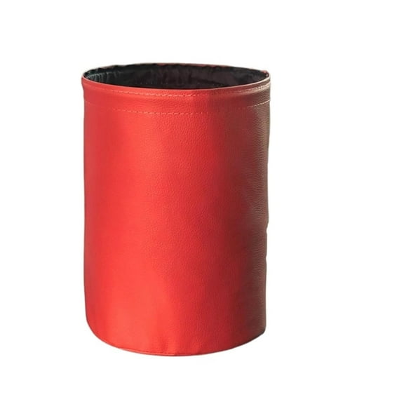 Car Trash Can, Portable Garbage Bin, PU Leather Waterproof Pop Up Trash Can, Collapsible Hanging Car Trash Bag, Red