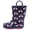 Navy Rainbow, variant on Girls Rain Boots, Navy Rainbow, 6 Toddler