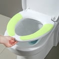 thumbnail image 6 of 2-Pack Thickened Adhesive Toilet Seat Covers – Waterproof Washable Cloth Mats with Non-Slip Backing, Universal Fit for Bathroom Comfort Green, 6 of 6