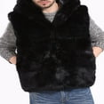 thumbnail image 4 of Veste Sans Manches pour Hommes avec Fausse Fourrure de Luxe et Capuche, 4 of 6