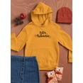 thumbnail image 3 of Happy Halloween Creepy Style Hoodie Juniors -Image by Shutterstock,  Large, 3 of 4