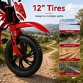 thumbnail image 6 of QINGYI MT750 Electric Dirt Bike, Red with Decals, 300W Motor, 10 mph Max Speed, 25.2V 2600mAh Battery, Electric Ride On for Kids, 6 of 6
