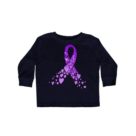 

Inktastic Alzheimer s Awareness Purple Ribbon made of Heart Gift Toddler Boy or Toddler Girl Long Sleeve T-Shirt