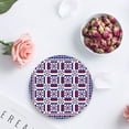 thumbnail image 4 of FMSHPON Geometric American Flag Pattern Set of 6 Round Coaster for Drinks, Absorbent Ceramic Stone Coasters Cup Mat with Cork Base for Home Kitchen Room Coffee Table Bar Decor, 4 of 6