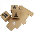 thumbnail image 3 of 60 Cajas de Cartón Kraft para Galletas de Panadería, 4 x 4 x 2,5 Pulgadas, Ventana Emergente Automática para Cupcakes de Navidad, Galletas, Brownies, Donas, 3 of 5