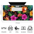 thumbnail image 5 of Long Mouse Pads for Desk,Pioneer Flower Floral Print Pattern Desk Mats on Top Of Desks, Desk Mouse Pad Extra Large with 3mm Non-Slip Base and Stitched Edge for Gaming,Office,Work,Home 47.3"x23.6", 5 of 6