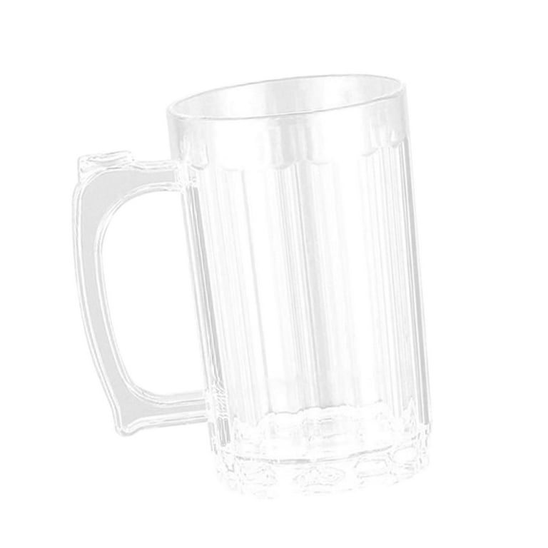 Transparent Mug Breakfast Coffee Cup Shatterproof Unbreakable Reusable Drinkware with Handle for Home Restaurant 400ml, Size: 400 mL, Clear