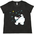 thumbnail image 3 of Inktastic Christmas Polar Bear and Cub with a Star Women's Plus Size T-Shirt, 3 of 5