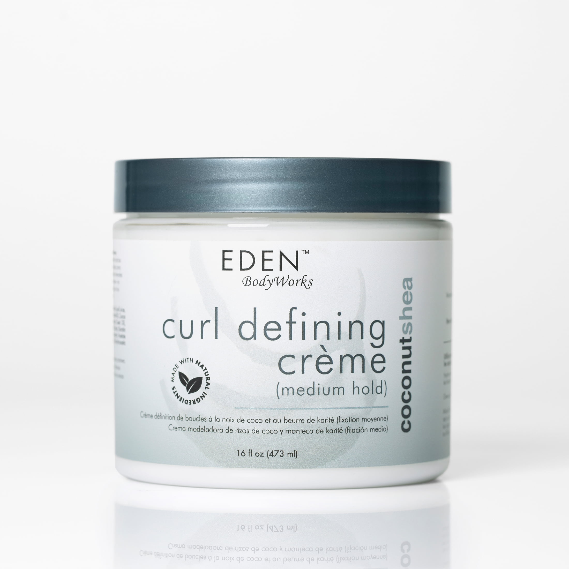 Eden Bodyworks Coconut Shea Medium Hold Natural Curl Defining Frizz Control  Moisturizing Hair Styling Cream, 16 fl oz 