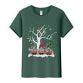 thumbnail image 2 of Lroveb Christmas Shirts for Women Gnome Print Round Neck Short Sleeve T Shirt Top Graphic T Shirts, 2 of 5