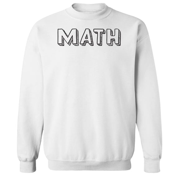 Math Humor Graphic White Men's Crewneck Sweatshirt