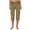 Brown, variant on Women's Capri Pants, Casual Comfy Drawstring High Waist Cargo Capris Black Size 3XL