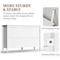 thumbnail image 3 of RoyalCraft Fluted Dresser 6 Drawer Bedroom Storage Cabinet and Nightstand, White, 3 of 9