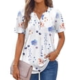 thumbnail image 3 of Fantaslook Womens Blouses Dressy Casual Tops Summer Short Sleeve V Neck Shirts Business Work Blouses, 3 of 11
