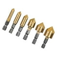 thumbnail image 3 of De Brocas De Biselado Para Herramienta De Biselado 6pcs HSS 90  degree 6, 8, 9, 12, 16, 19mm Brocas Avellanadoras, 3 of 8