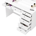 thumbnail image 5 of Boahaus  Modern Vanity Table, White, 7 Drawers, Wide Mirror White-Basic Knobs, 5 of 5