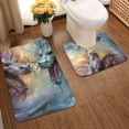 thumbnail image 2 of Honeii White And Red Storm Dragon Pattern Bathroom Anti-Skid Pad Bathroom Mat Vintage Seamless Pattern Not-Slip Toilet Rug Set, 2 of 6