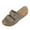 Khaki, variant on Slippers for Women Beach Fashion Summer Wedge Open Toe Slip-On Slides Sandals Comfortable Casual Daily Shoes Black 8.5