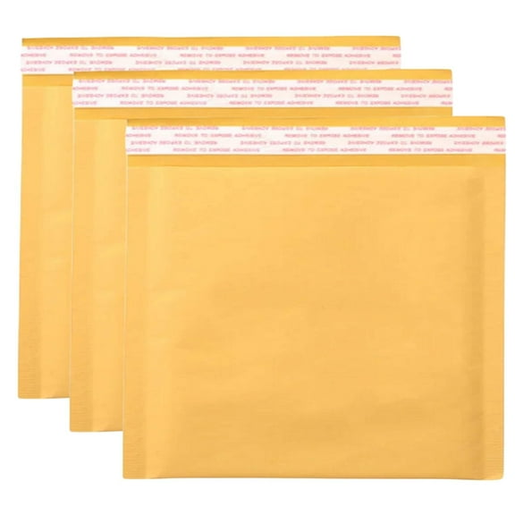 7X7 inches Brown Self Sealing Padded Bubble Mailer Envelopes: 3CT