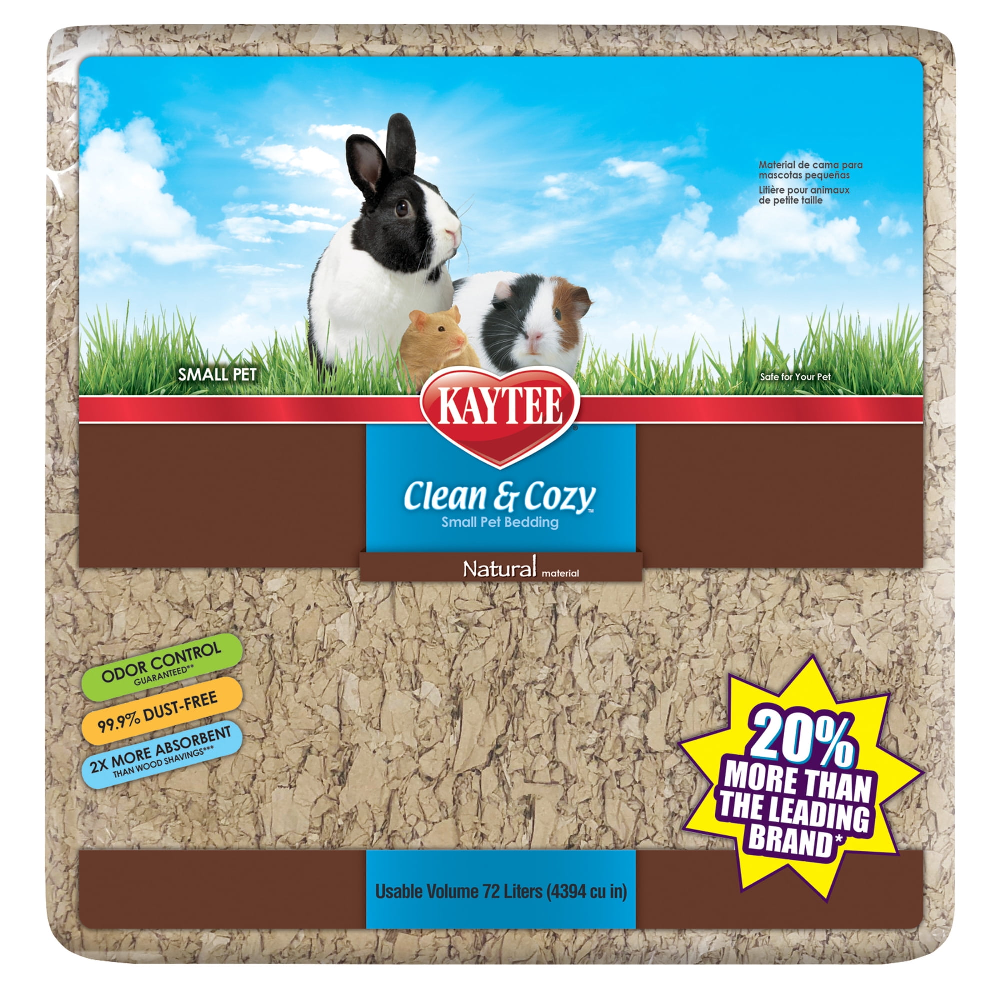 Kaytee Clean & Cozy Natural Small Animal Pet Bedding 72 Liters