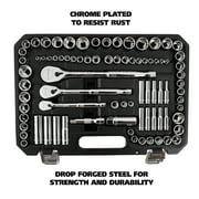 GreatNeck Mechanic's Tool Socket & Ratchet Set, 82 Pieces
