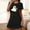 Black, variant on Sakmal Halloween Mumu Nightgowns for Women Lightweight Black Cute Plus Size Sleep Dress Short Sleeve Short Crew Neck Ghost Print Nightgowns S-2XL