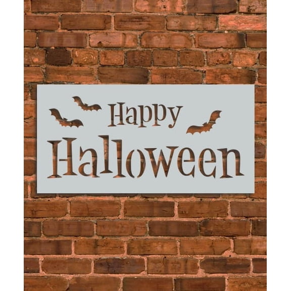 Happy Halloween Spooky Stencil