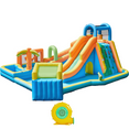 thumbnail image 5 of Yaheetech 11-in-1 Double Lane Inflatable Water Slide with Storage Bag, Blue, 5 of 11