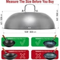 thumbnail image 3 of YOSUKATA 12.8" Wok Lid For 13.5" Wok – Stainless Steel Cover with Tempered Glass Insert & Steam Holes – Dishwasher Safe Cheese Melting Dome for Griddle, 3 of 9