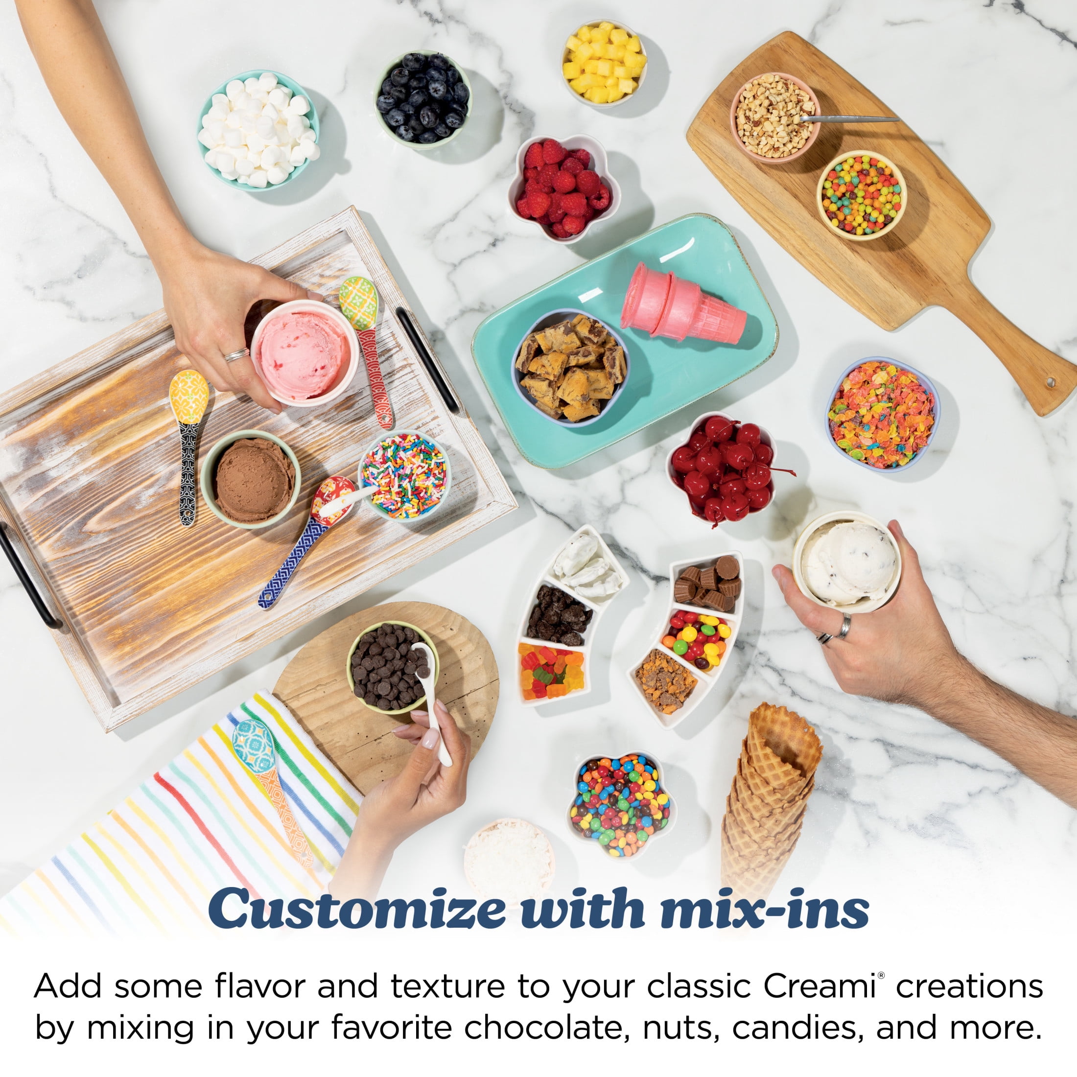 Ninja CREAMi Scoop & Swirl Ice Cream Maker, Soft Serve, CreamiFIT, Gelato, Frozen Custard, 13 Programs, (2) 16 Oz Pint Containers & Lids, NC701BR Mocha